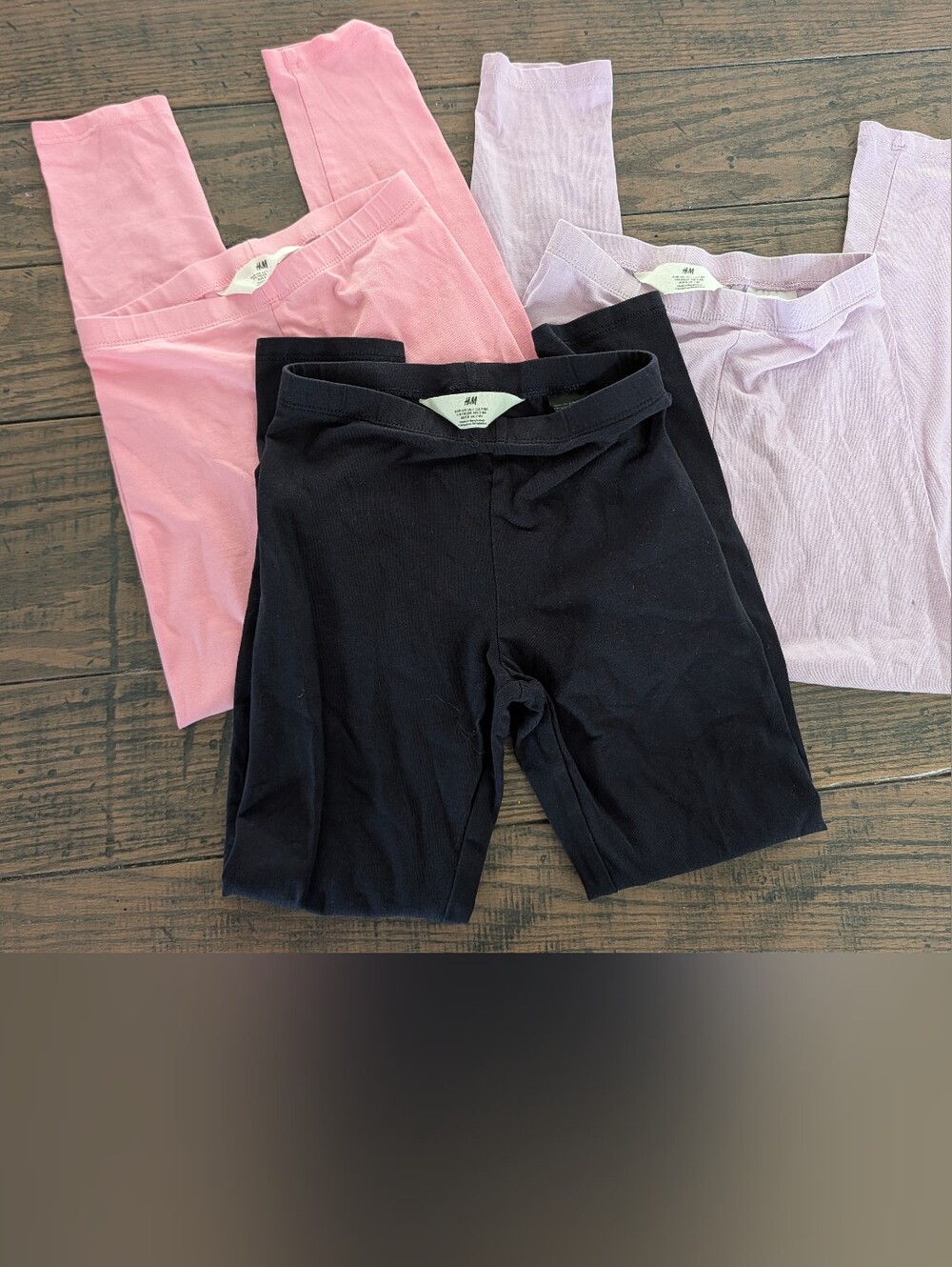 H&M Kids Lightweight Leggings Pack - Black, Pink, Lavender